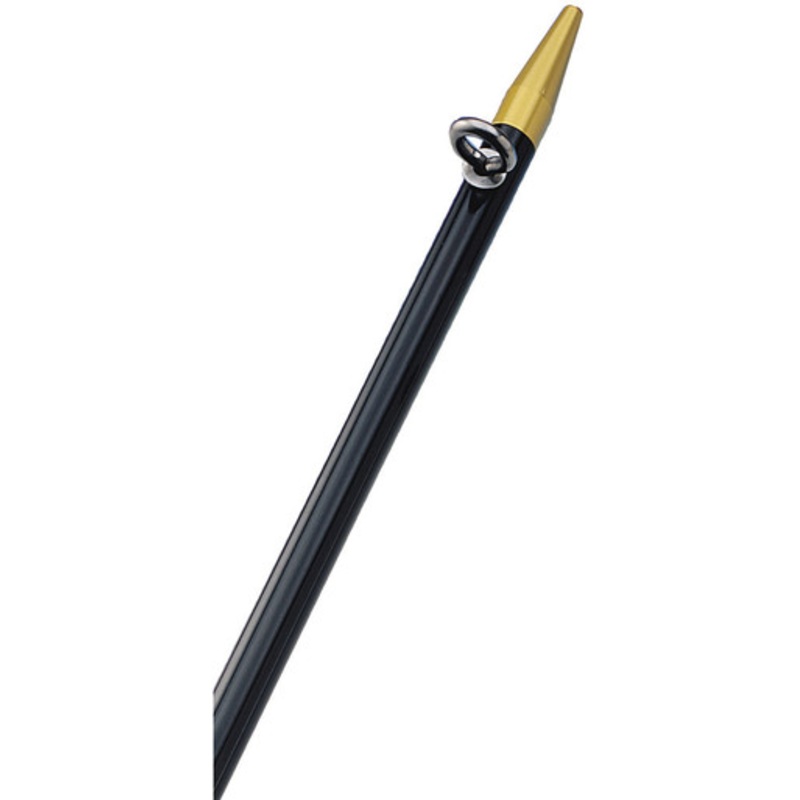 TACO Center Rigger Pole – 1-1/8 Butt End Diameter – 8′ – Black w/ Gold Rings & Tips