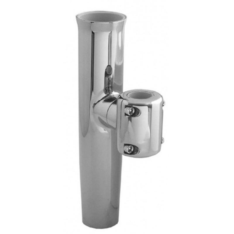 TACO Stainless Steel Clamp-On Adjustable Rod Holder – 1-1/16 & 1-5/16 O.D. (Pipe), 1-1/4 O.D. (Tube)