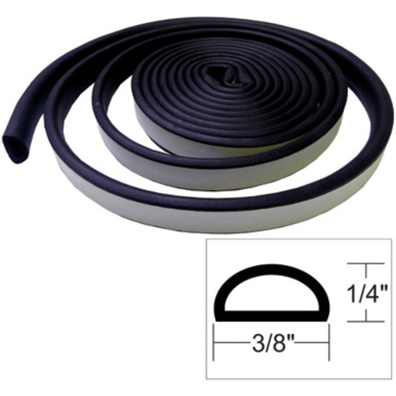 TACO Weather Seal – 10’L x 1/4”H x 3/8”W – Black