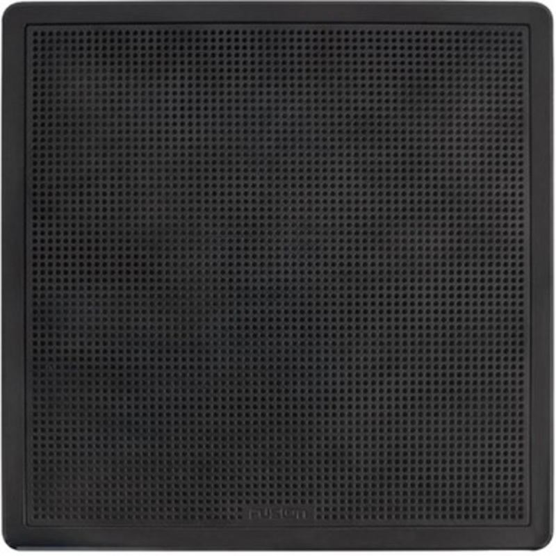 Fusion FM-S10SB FM Series 10in 400W Flush Mount Marine Subwoofer – Square Grill – Black