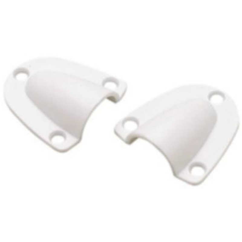 T-H Marine CS-2-DP Clam Shell Vent – 9/16in x 1-7/8in Opening – 2in x 2in Base – White – Pair