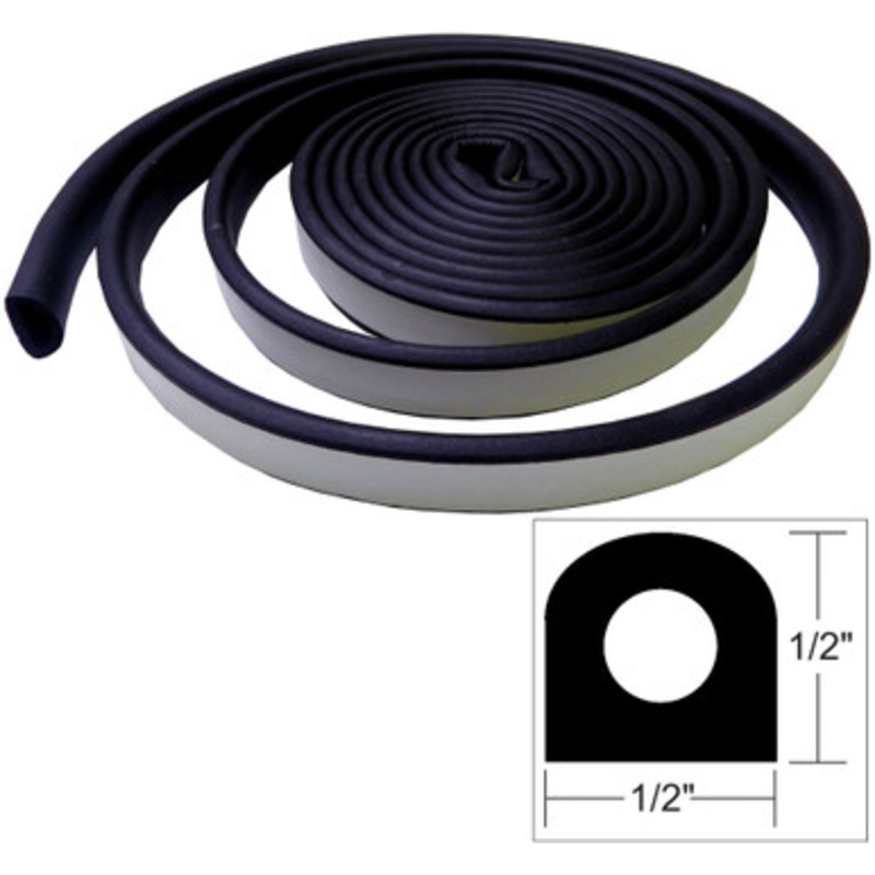 TACO Weather Seal – 10’L x 1/2”W x 1/2”H – Black